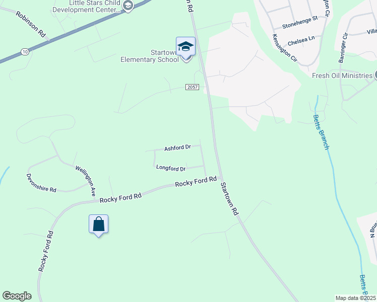 map of restaurants, bars, coffee shops, grocery stores, and more near 2439 Ashford Drive in Newton