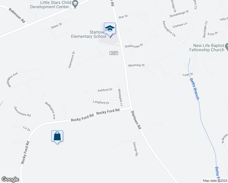 map of restaurants, bars, coffee shops, grocery stores, and more near 2429 Ashford Drive in Newton