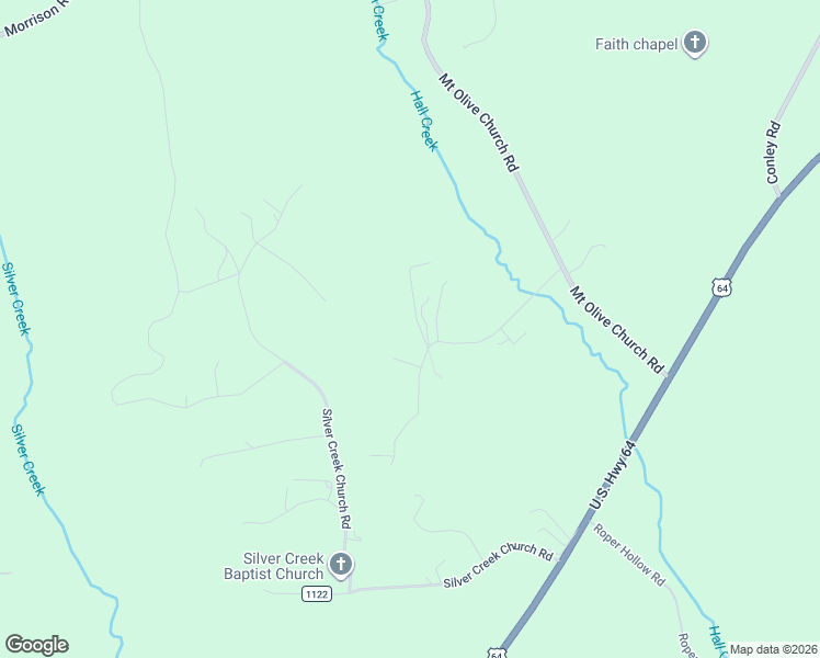 map of restaurants, bars, coffee shops, grocery stores, and more near 6535 Myers Hill in Morganton