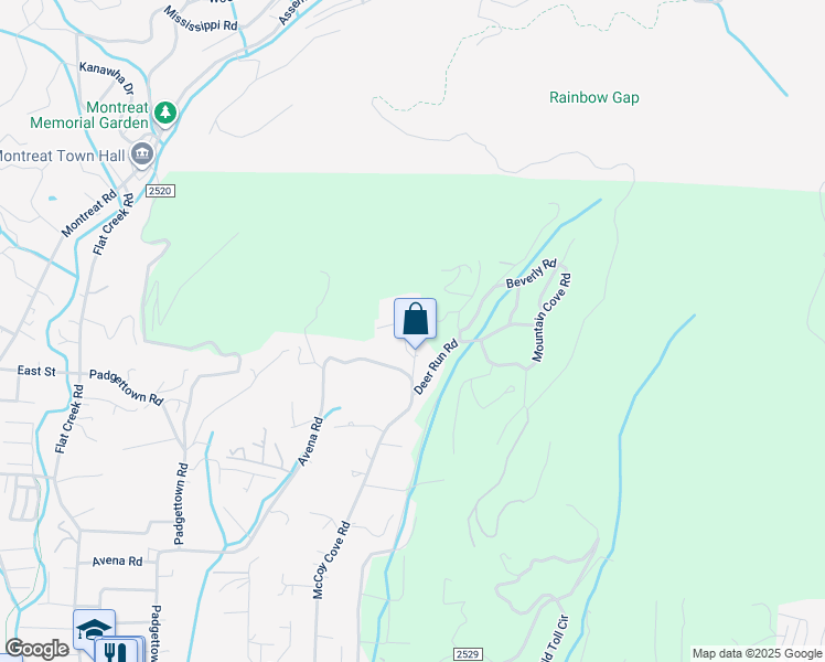 map of restaurants, bars, coffee shops, grocery stores, and more near 28 Lookout Terrace Road in Black Mountain