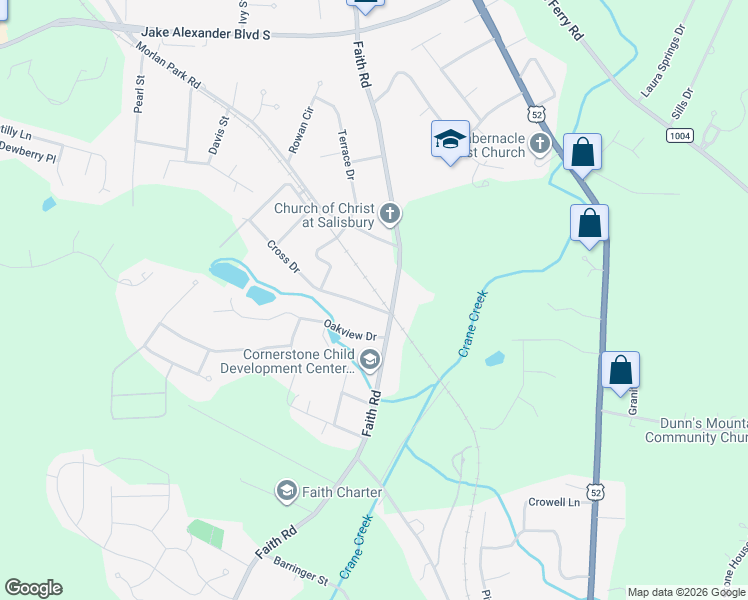 map of restaurants, bars, coffee shops, grocery stores, and more near 418 Mirror Lake Road in Salisbury