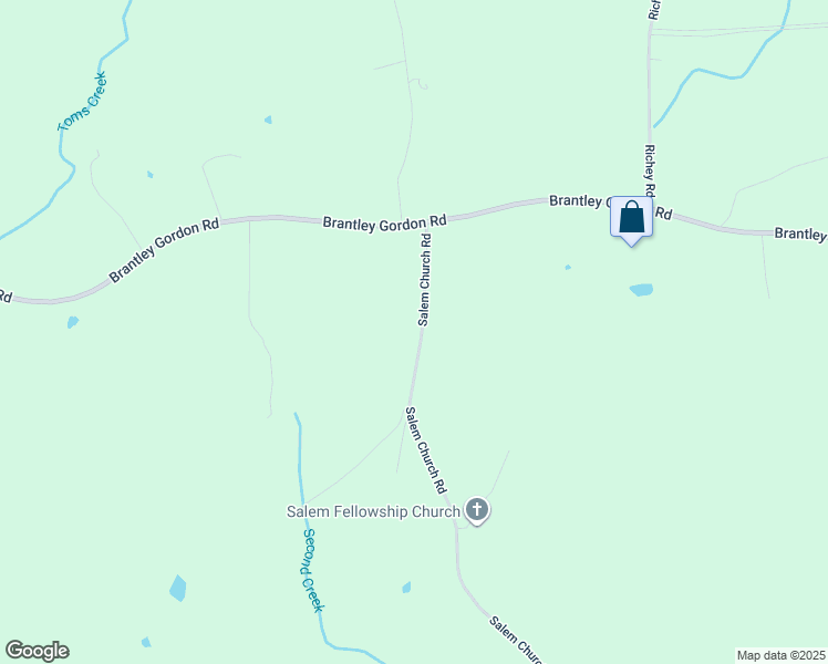map of restaurants, bars, coffee shops, grocery stores, and more near 4126 Salem Church Road in Denton