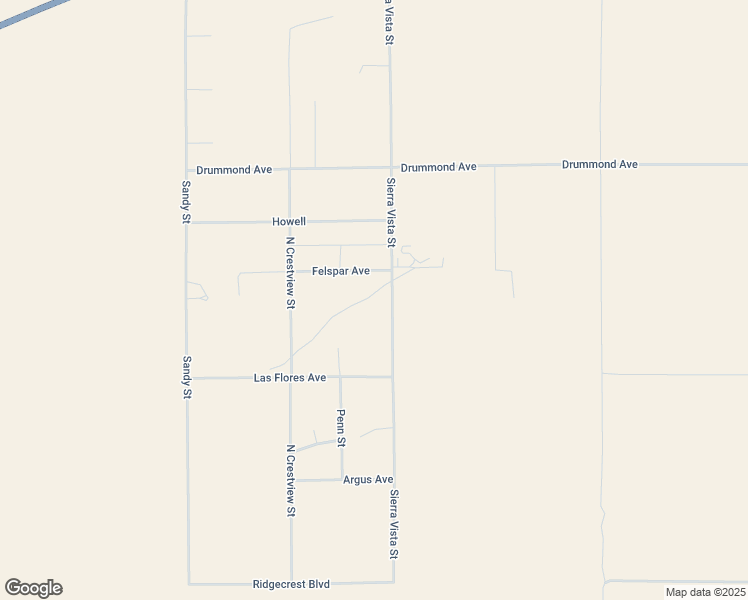 map of restaurants, bars, coffee shops, grocery stores, and more near Sierra Avenue in Inyokern