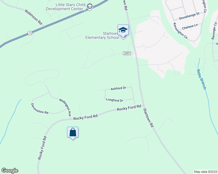 map of restaurants, bars, coffee shops, grocery stores, and more near 2504 Ashford Drive in Newton