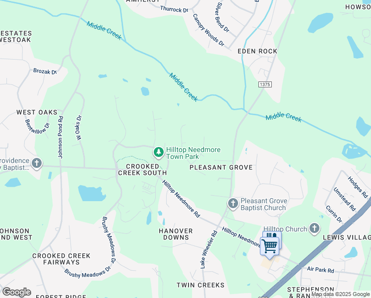 map of restaurants, bars, coffee shops, grocery stores, and more near 5416 Greensflag Lane in Fuquay-Varina