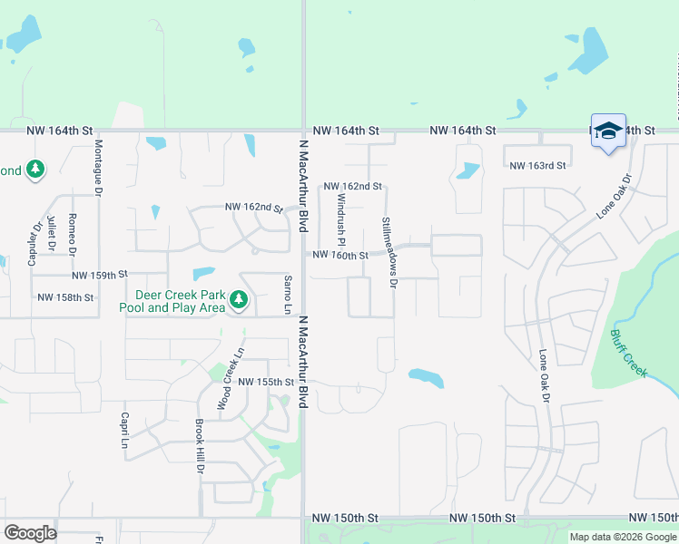 map of restaurants, bars, coffee shops, grocery stores, and more near 15917 Cattail Drive in Edmond