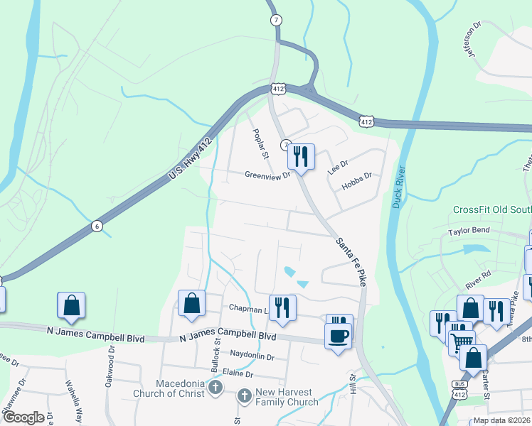 map of restaurants, bars, coffee shops, grocery stores, and more near 150 Morningside Lane in Columbia
