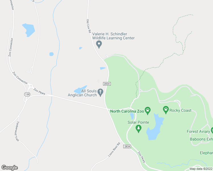 map of restaurants, bars, coffee shops, grocery stores, and more near 2885 Old Cox Road in Asheboro