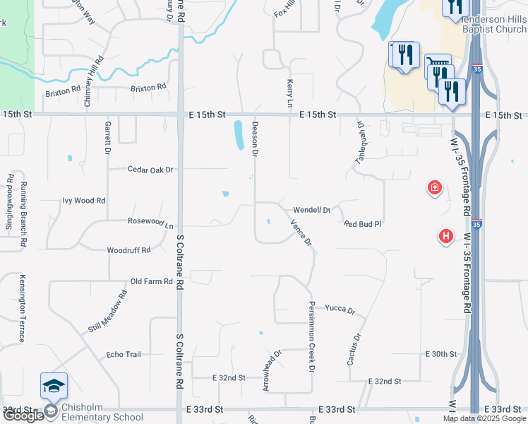 map of restaurants, bars, coffee shops, grocery stores, and more near 1930 Deason Drive in Edmond