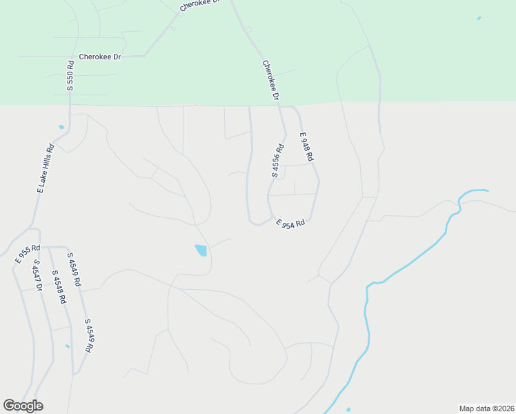 map of restaurants, bars, coffee shops, grocery stores, and more near South 4556 Road in Cookson