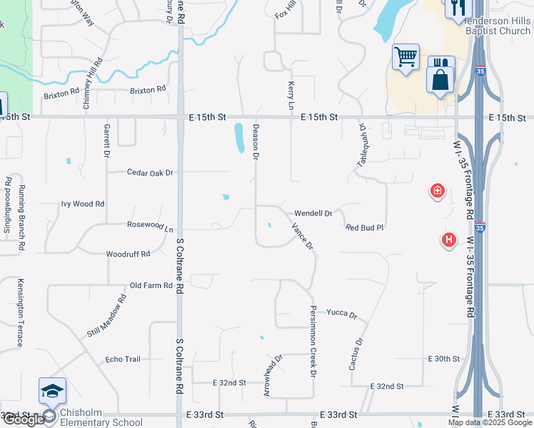 map of restaurants, bars, coffee shops, grocery stores, and more near 1930 Deason Drive in Edmond