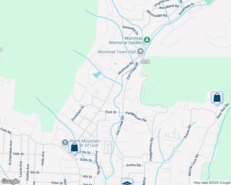 map of restaurants, bars, coffee shops, grocery stores, and more near 1126B Montreat Road in Black Mountain