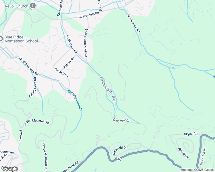 map of restaurants, bars, coffee shops, grocery stores, and more near 11 Twinflower Trail in Asheville