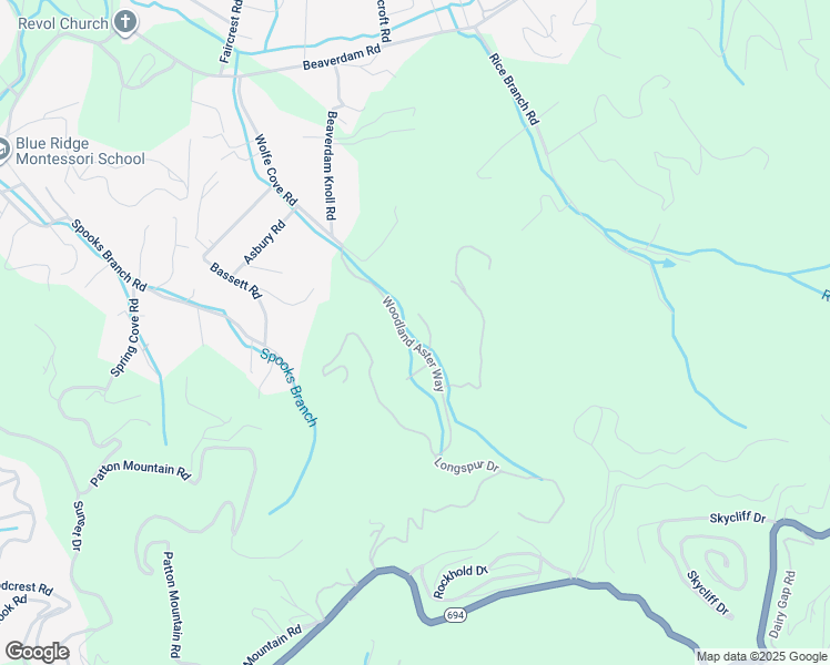 map of restaurants, bars, coffee shops, grocery stores, and more near 11 Twinflower Trail in Asheville