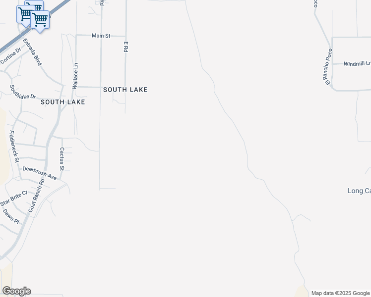 map of restaurants, bars, coffee shops, grocery stores, and more near East Road in Lake Isabella