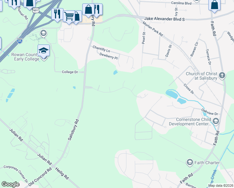map of restaurants, bars, coffee shops, grocery stores, and more near 209 Stone Ridge Drive in Salisbury