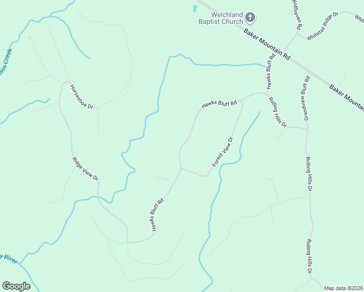 map of restaurants, bars, coffee shops, grocery stores, and more near 821 Hawks Bluff Road in Spencer