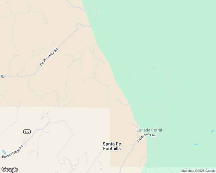 map of restaurants, bars, coffee shops, grocery stores, and more near 199 South Double Arrow Road in Santa Fe