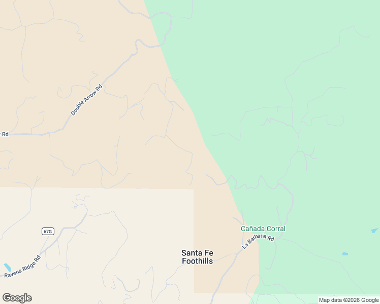 map of restaurants, bars, coffee shops, grocery stores, and more near 199 South Double Arrow Road in Santa Fe