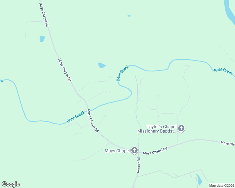 map of restaurants, bars, coffee shops, grocery stores, and more near 1201 Mays Chapel Road in Bear Creek