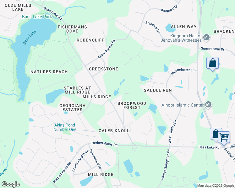 map of restaurants, bars, coffee shops, grocery stores, and more near 4324 Seth Drive in Holly Springs
