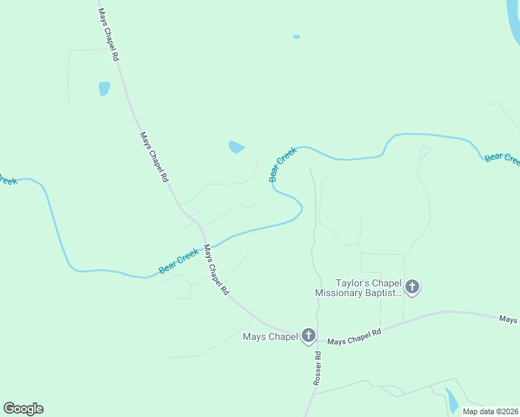 map of restaurants, bars, coffee shops, grocery stores, and more near 1201 Mays Chapel Road in Bear Creek