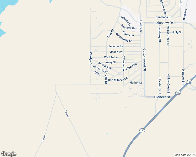 map of restaurants, bars, coffee shops, grocery stores, and more near 383 Don Mitchell Lane in Fritch