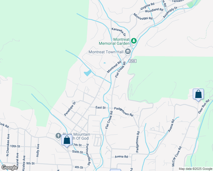 map of restaurants, bars, coffee shops, grocery stores, and more near 1126B Montreat Rd in Black Mountain