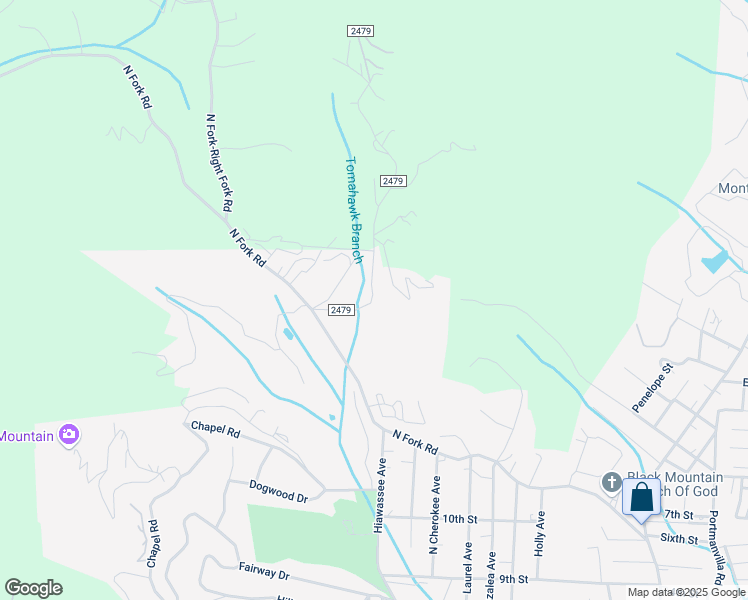 map of restaurants, bars, coffee shops, grocery stores, and more near 19 Walker Cove Road in Black Mountain