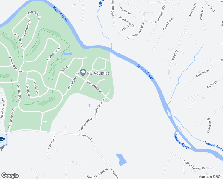 map of restaurants, bars, coffee shops, grocery stores, and more near 96 Thorndale Court in Clayton