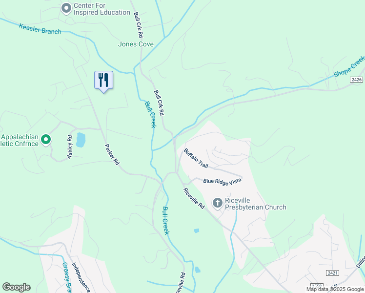 map of restaurants, bars, coffee shops, grocery stores, and more near 100 Deer Run in Asheville