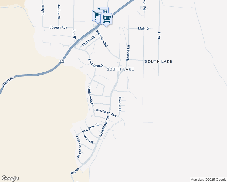 map of restaurants, bars, coffee shops, grocery stores, and more near Jawbone Avenue in Weldon