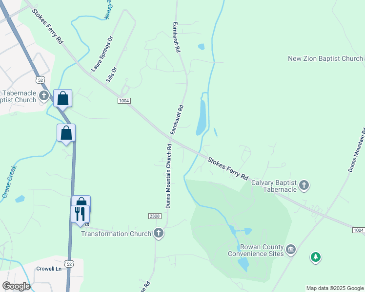 map of restaurants, bars, coffee shops, grocery stores, and more near 3145 Stokes Ferry Road in Salisbury