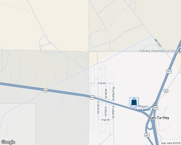 map of restaurants, bars, coffee shops, grocery stores, and more near 20 North La Chee Drive in Gallup