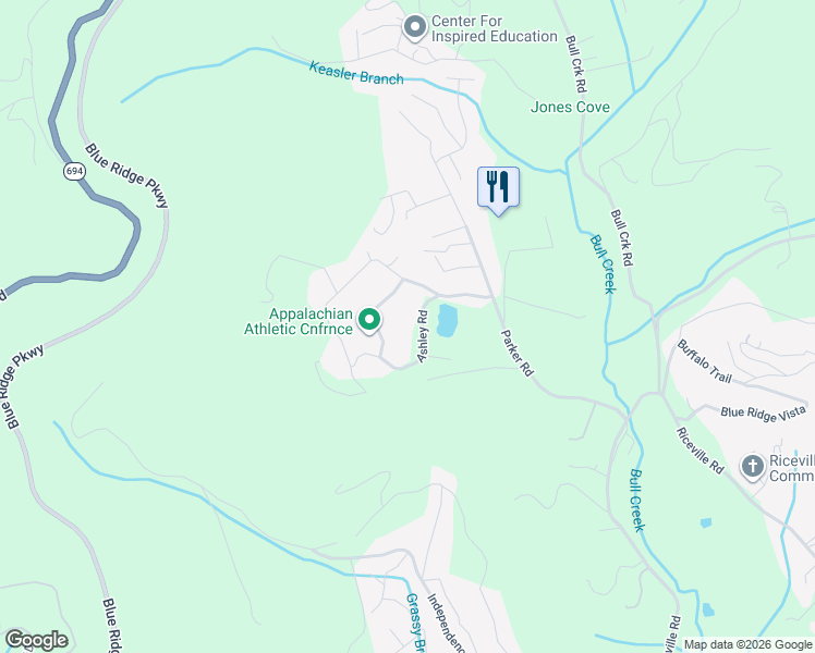 map of restaurants, bars, coffee shops, grocery stores, and more near 15 Ashley Road in Asheville