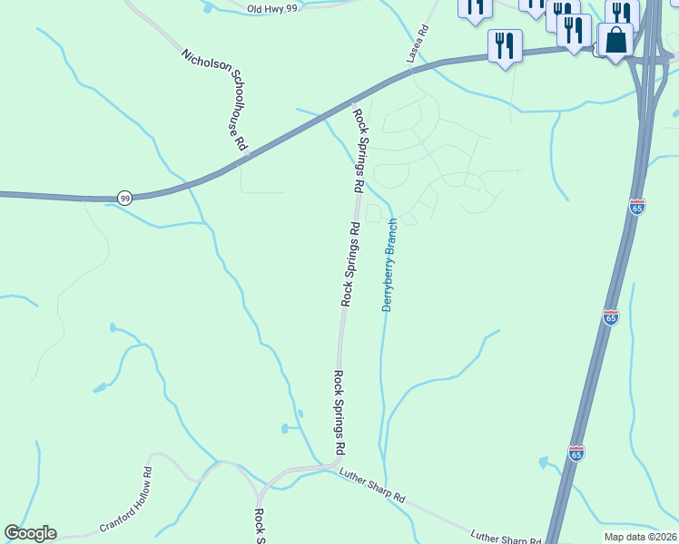 map of restaurants, bars, coffee shops, grocery stores, and more near 1530 Rock Springs Road in Columbia