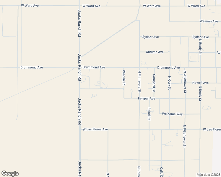 map of restaurants, bars, coffee shops, grocery stores, and more near 2438 Felspar Avenue in Ridgecrest