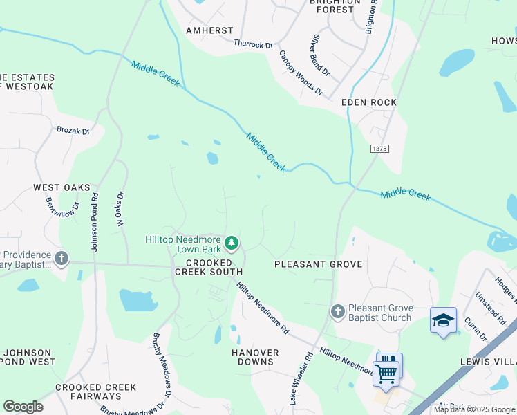 map of restaurants, bars, coffee shops, grocery stores, and more near 5433 Greensflag Lane in Fuquay-Varina