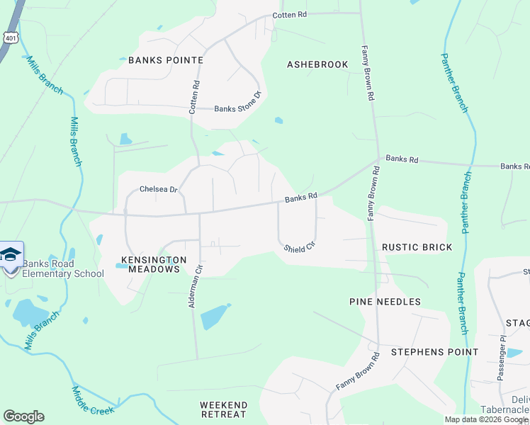 map of restaurants, bars, coffee shops, grocery stores, and more near 5104 Shield Circle in Raleigh