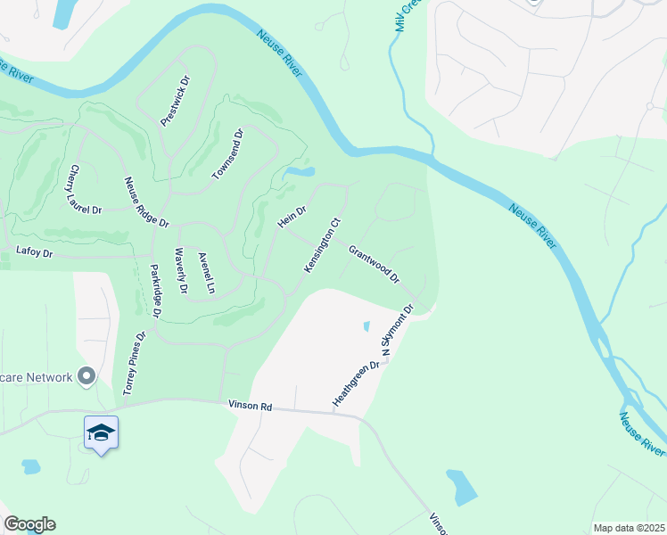 map of restaurants, bars, coffee shops, grocery stores, and more near 212 Middlecrest Way in Clayton