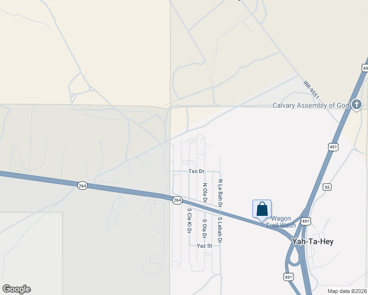 map of restaurants, bars, coffee shops, grocery stores, and more near 18-20 N La Chee Dr in Gallup