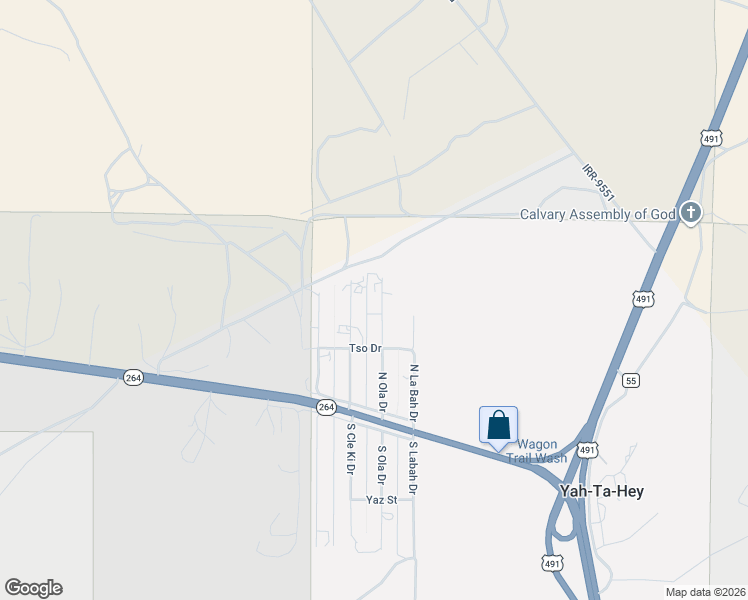 map of restaurants, bars, coffee shops, grocery stores, and more near 27 North Ola Drive in Gallup