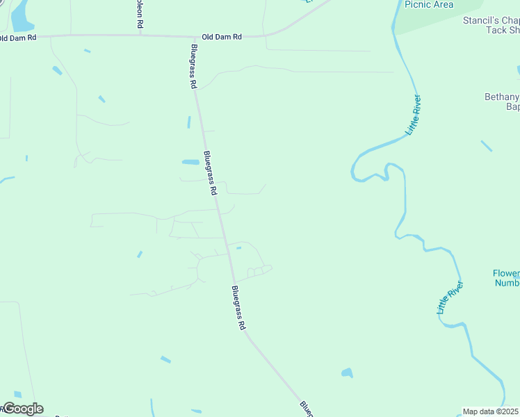 map of restaurants, bars, coffee shops, grocery stores, and more near 1080 Bluegrass Road in Selma