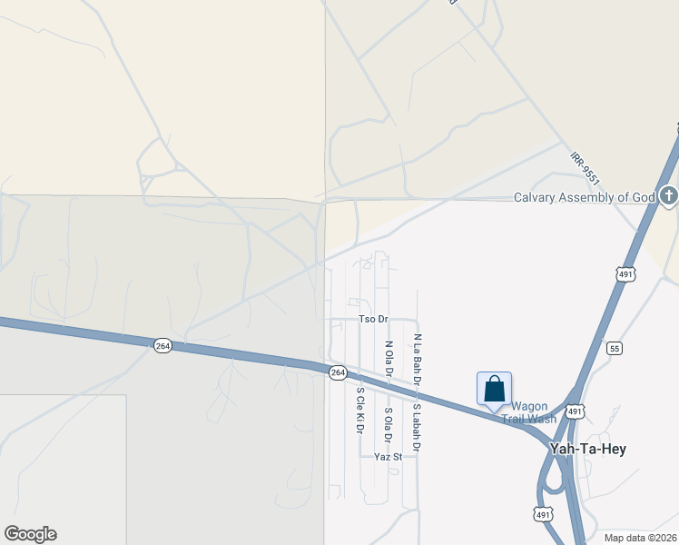 map of restaurants, bars, coffee shops, grocery stores, and more near 25 North La Chee Drive in Gallup