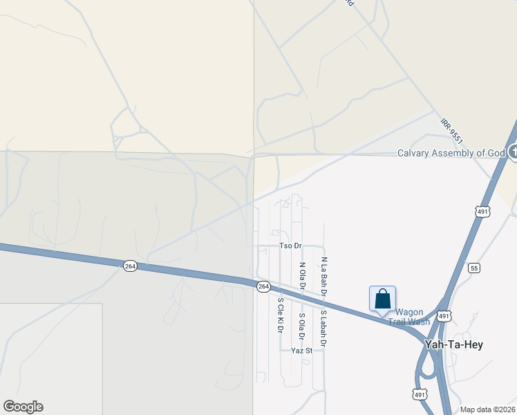 map of restaurants, bars, coffee shops, grocery stores, and more near 25 North La Chee Drive in Gallup