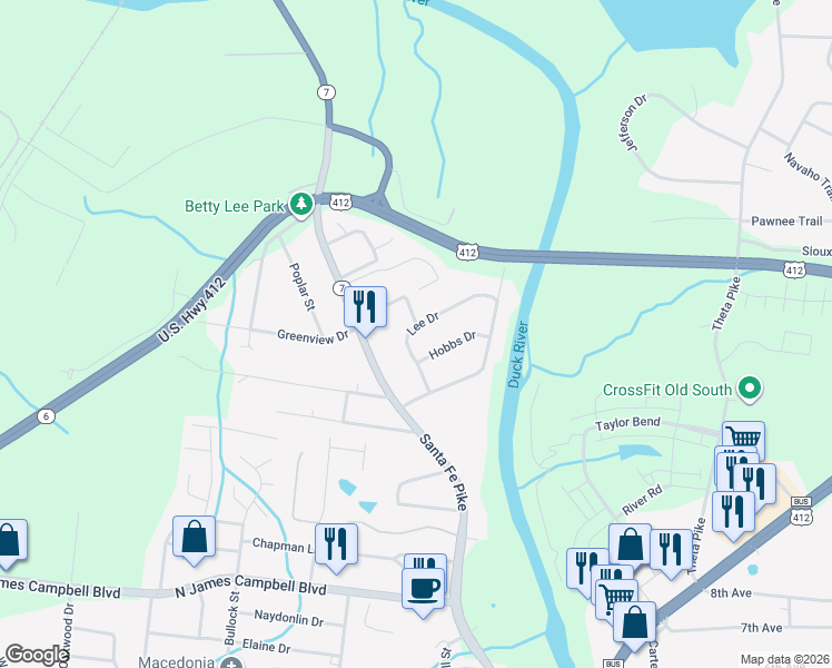 map of restaurants, bars, coffee shops, grocery stores, and more near 211 Lee Drive in Columbia