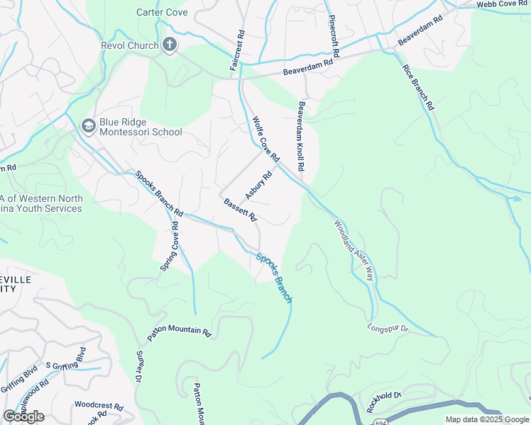 map of restaurants, bars, coffee shops, grocery stores, and more near 15 Beaverdam Knoll Road in Asheville