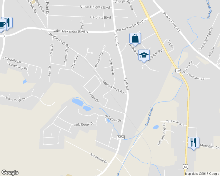 map of restaurants, bars, coffee shops, grocery stores, and more near 201 Morlan Park Road in Salisbury