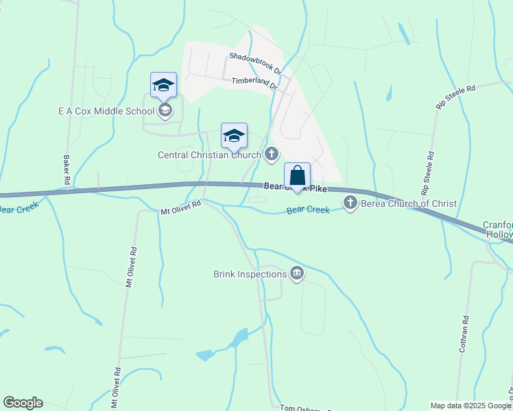map of restaurants, bars, coffee shops, grocery stores, and more near 700 Bear Creek Pike in Columbia