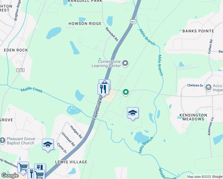 map of restaurants, bars, coffee shops, grocery stores, and more near 5304 Banks Road in Raleigh